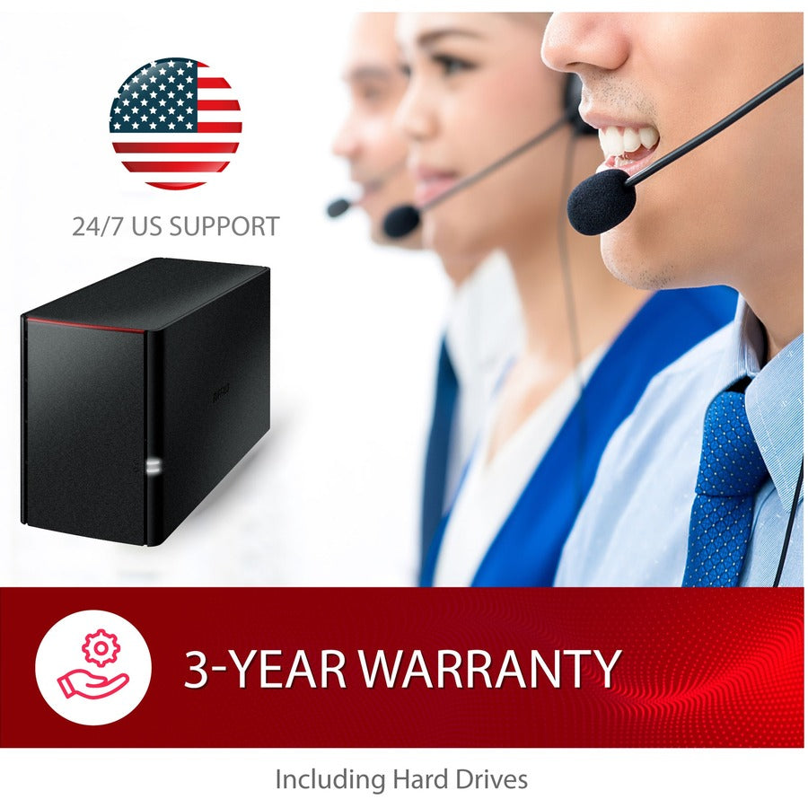 Stockage NAS BUFFALO LinkStation SoHo 220 pour bureau à domicile 4 To Disques durs cloud personnels inclus LS220D0402B