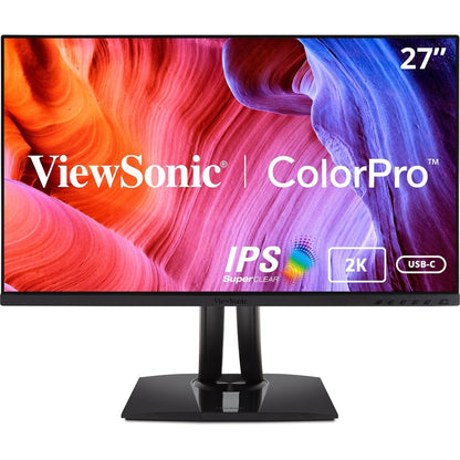 ViewSonic VP2756-2K 27 Inch IPS 1440p Ergonomic Monitor with Ultra-Thin Bezels, Color Accuracy, Pantone Validated, 60W USB C VP2756-2K