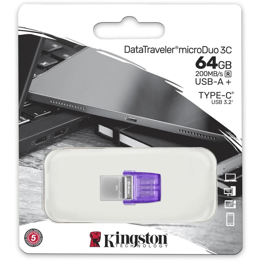 Clé USB Kingston DataTraveler microDuo 3C DTDUO3CG3/64 Go