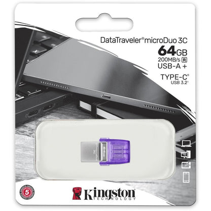 Clé USB Kingston DataTraveler microDuo 3C DTDUO3CG3/64 Go