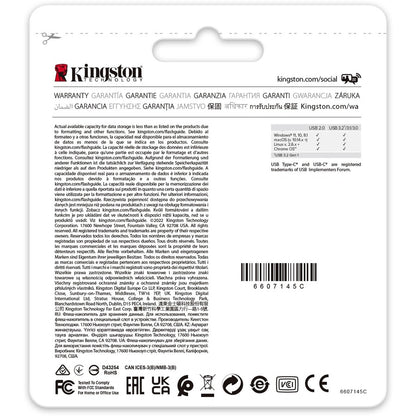 Clé USB 3.2 (1ère génération) Type C Kingston DataTraveler 80 M 128 Go DT80M/128 Go