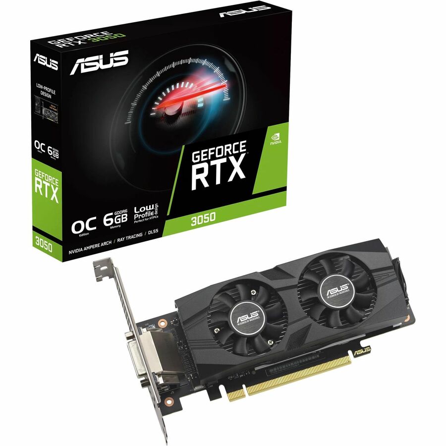 Carte graphique Asus NVIDIA GeForce RTX 3050 - 6 Go GDDR6 - Profil bas RTX3050-O6G-LP-BRK
