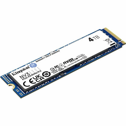 Disque SSD Kingston NV3 4 To - M.2 2280 interne - PCI Express NVMe (PCI Express NVMe 4.0 x4) SNV3S/4000G