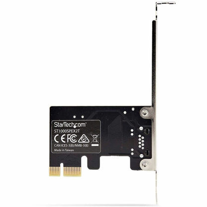 StarTech.com Carte adaptateur réseau PCIe Gigabit 1 port, NIC 10/100/1000 Mbps, Realtek RTL8111H, conforme TAA ST1000SPEX2T