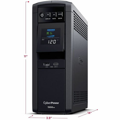 Système d'onduleur CyberPower CyberPower CP1500PFCLCDTAA conforme à la norme TAA CP1500PFCLCDTAA