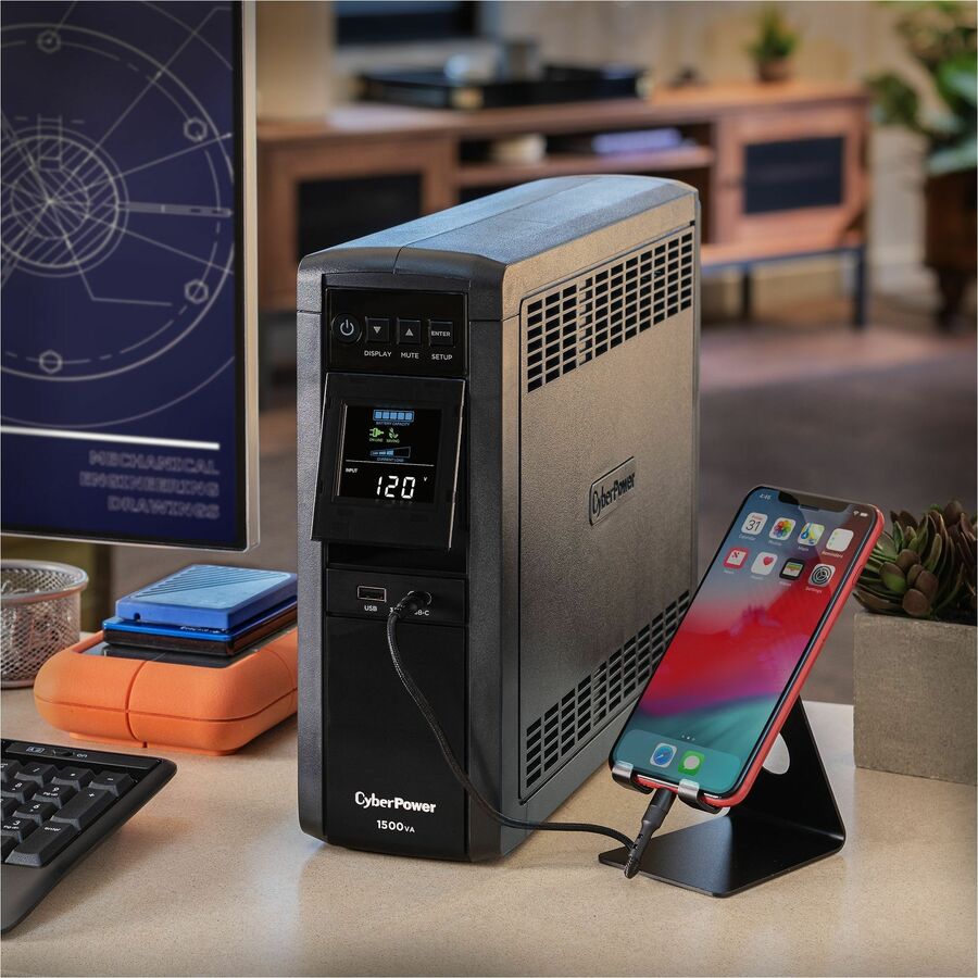 Système d'onduleur CyberPower CyberPower CP1500PFCLCDTAA conforme à la norme TAA CP1500PFCLCDTAA