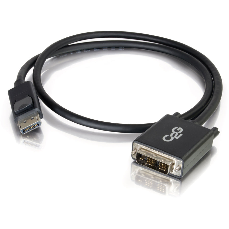 Câble adaptateur C2G DisplayPort mâle vers DVI-D mâle à liaison unique de 1,8 m - Noir 54329