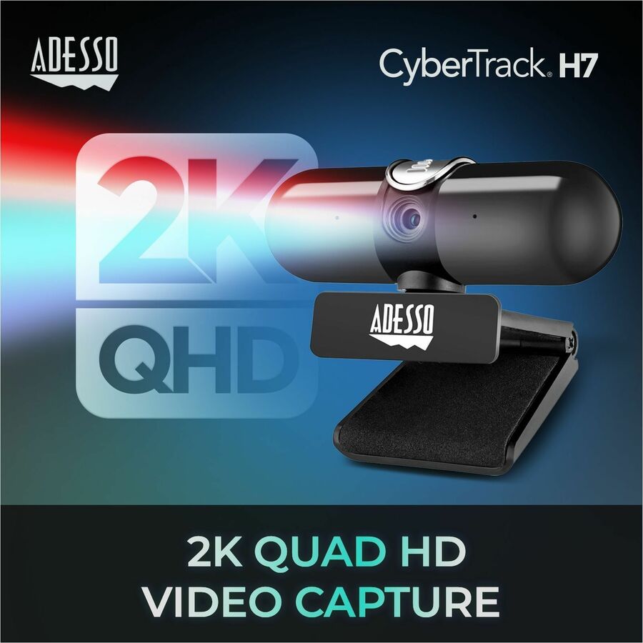 Adesso CyberTrack CyberTrack H7 Webcam - 4 Megapixel - 30 fps - USB 2.0 - TAA Compliant CYBERTRACK H7
