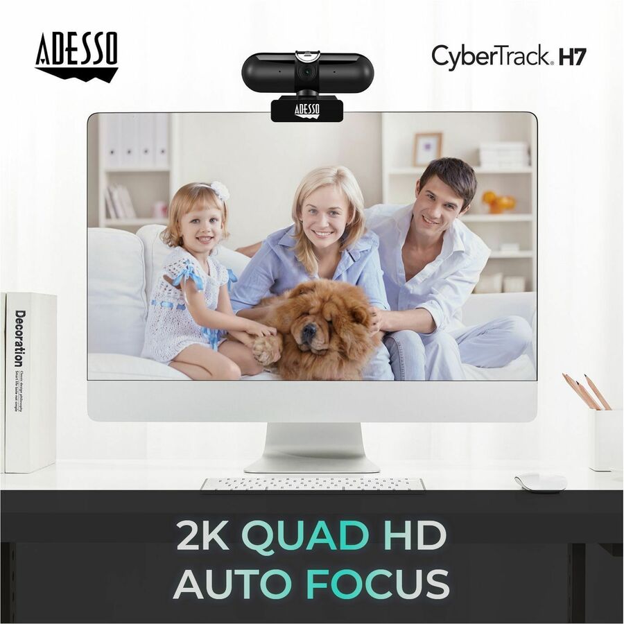 Adesso CyberTrack CyberTrack H7 Webcam - 4 Megapixel - 30 fps - USB 2.0 - TAA Compliant CYBERTRACK H7