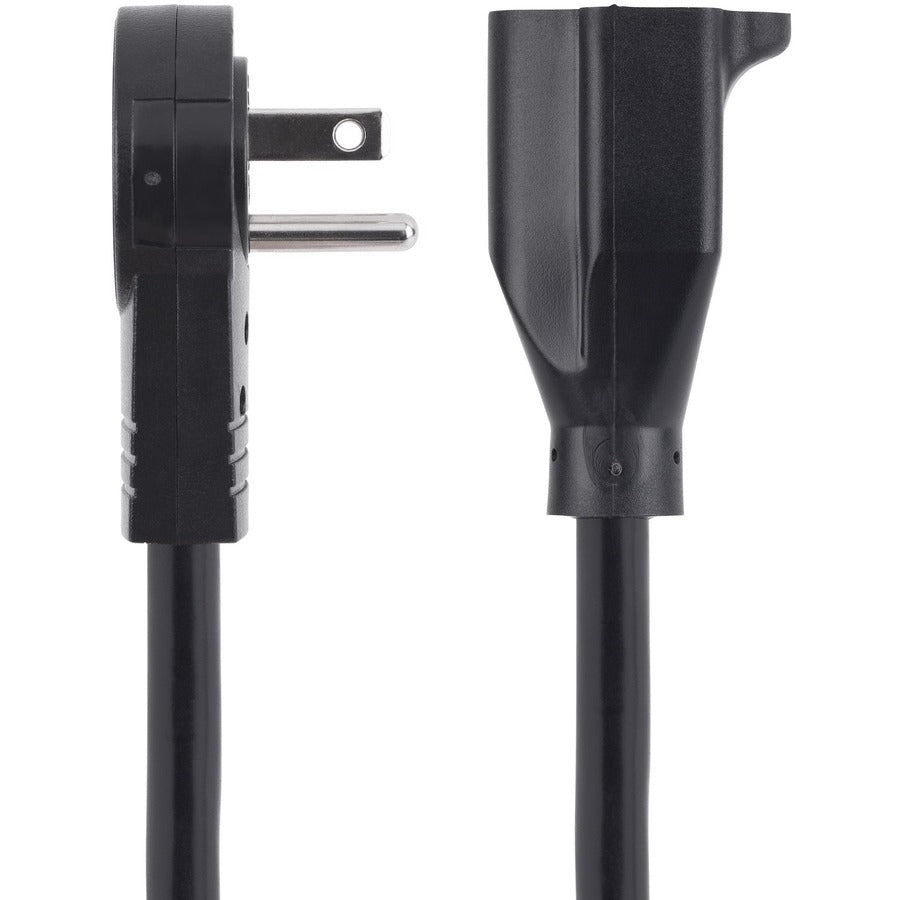 StarTech.com 3ft Power Extension Cord, Rotating Flat Plug Extension Cord, NEMA 5-15P to NEMA 5-15R Cable, 16 AWG, 125V/15A RTPAC1013