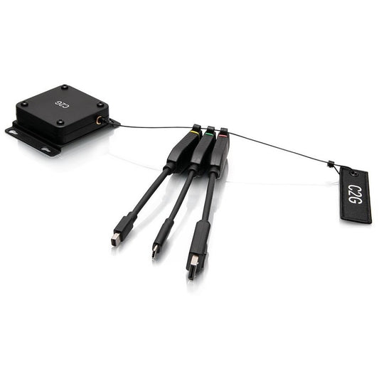 Adaptateur de dongle HDMI 4K rétractable C2G - Code couleur mDP, DP, USB C C2G30029