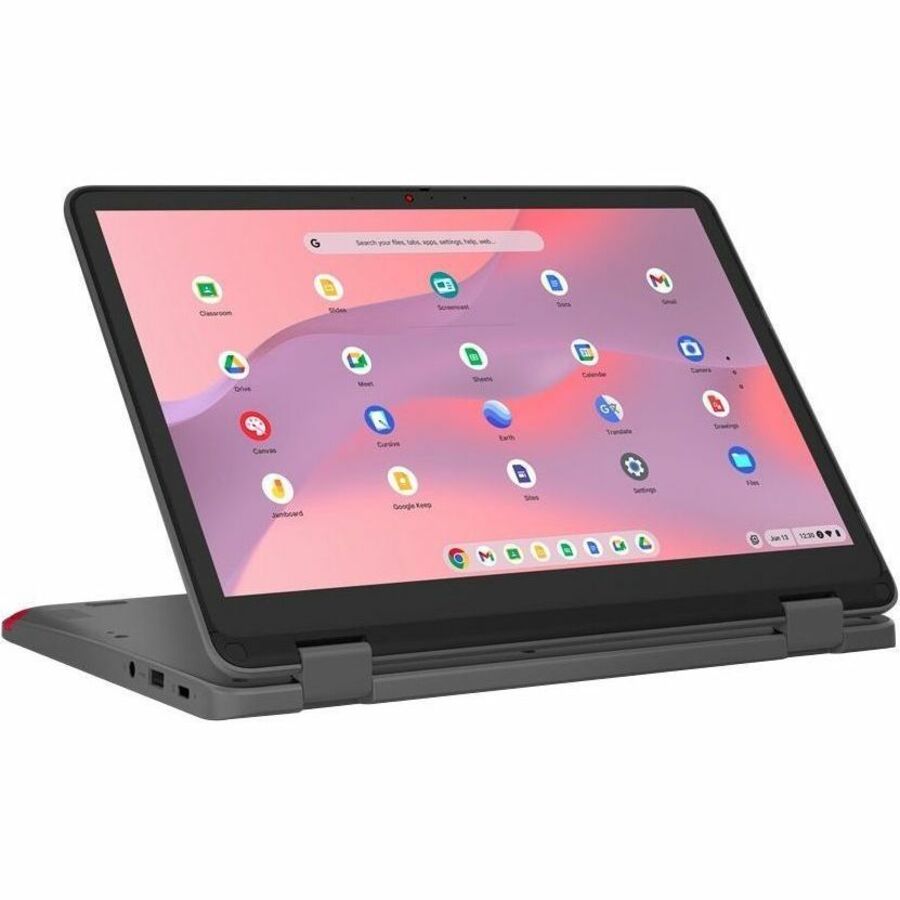Lenovo 500e Yoga Chromebook Gen 4 82W4000AUS Chromebook convertible 2 en 1 à écran tactile 12,2" - WUXGA - Intel N100 - 4 Go - Mémoire flash 32 Go - Clavier anglais - Gris graphite 82W4000AUS