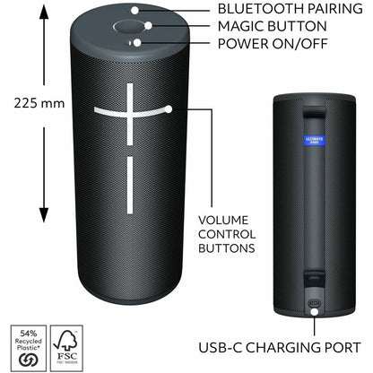 Système d'enceintes Bluetooth portable Ultimate Ears MEGABOOM 4 - Noir actif 984-001964