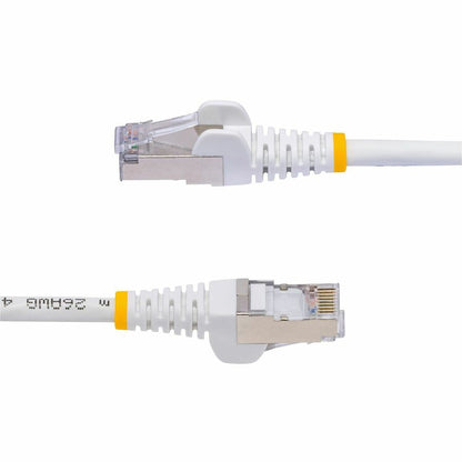 StarTech.com Câble Ethernet CAT8 blanc de 12,2 m, RJ45 anti-accroc, 25G/40G 2000 MHz, PoE 100 W, S/FTP, cuivre nu pur 26 AWG, cordon de raccordement réseau LSZH NLWH-40F-CAT8-PATCH