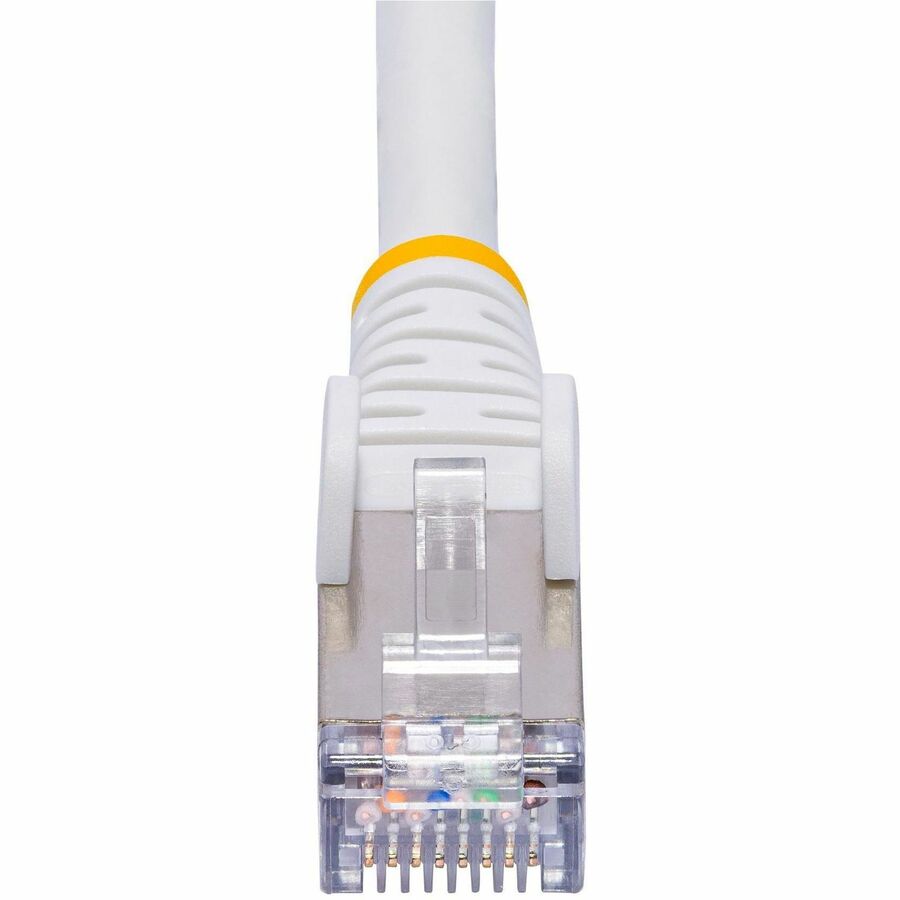 StarTech.com Câble Ethernet CAT8 blanc de 12,2 m, RJ45 anti-accroc, 25G/40G 2000 MHz, PoE 100 W, S/FTP, cuivre nu pur 26 AWG, cordon de raccordement réseau LSZH NLWH-40F-CAT8-PATCH