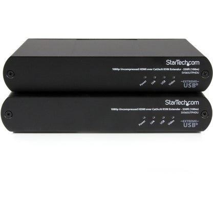 StarTech.com Extendeur de console KVM USB HDMI sur Cat 5e/Cat 6 avec vidéo 1080p non compressée - 100 m (330 pi) SV565UTPHDU