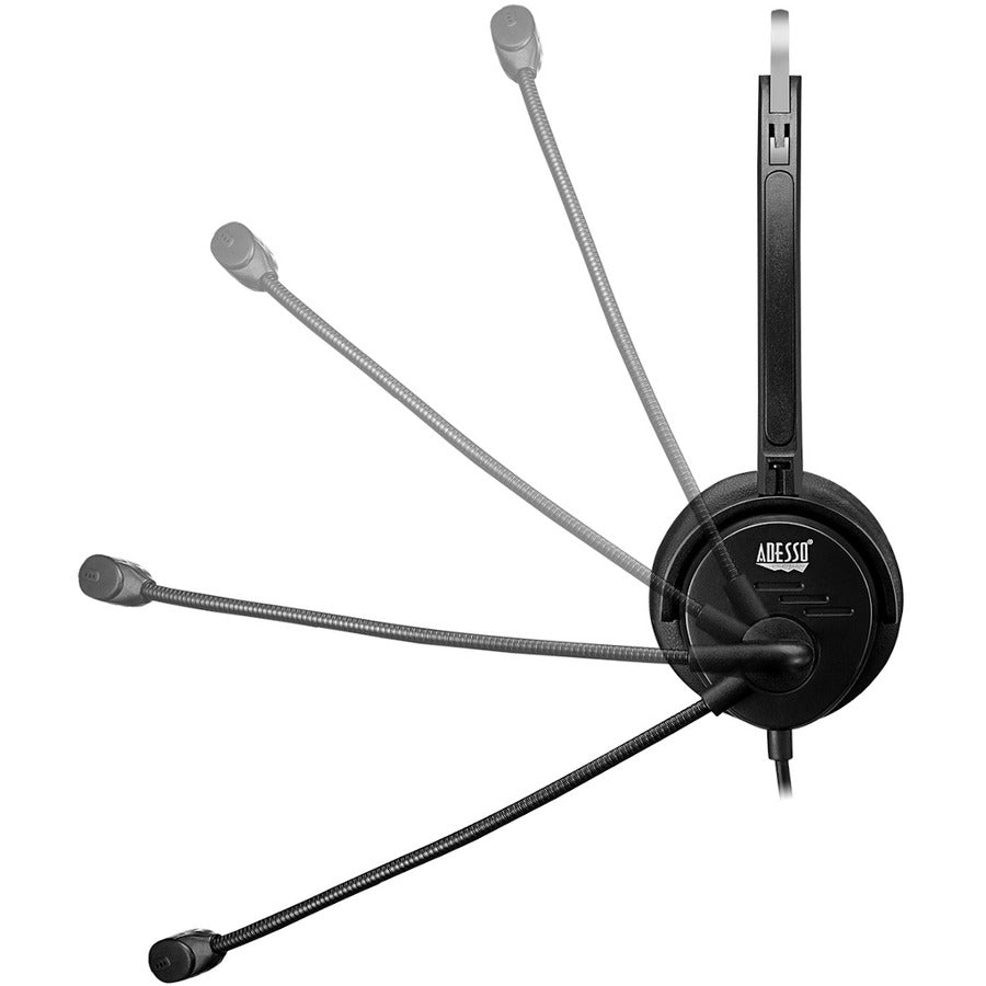 Casque d'écoute USB mono-auriculaire Adesso avec microphone réglable XTREAM P1