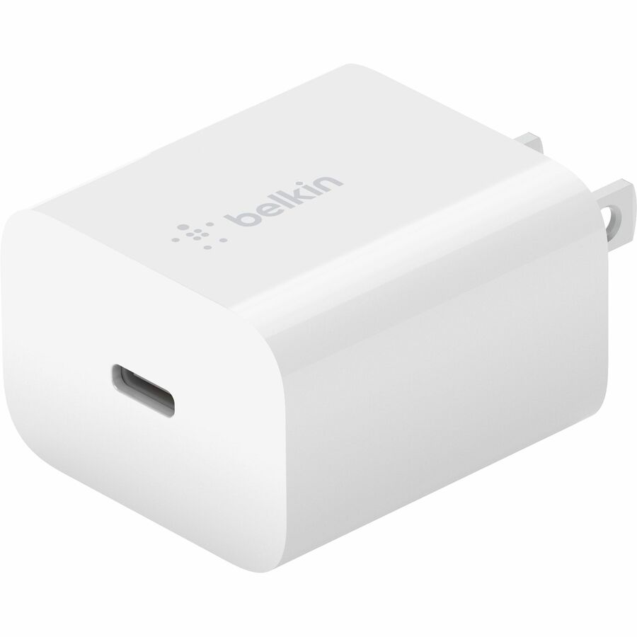Chargeur mural USB-C portable Belkin 20 W - 1 x USB-C (20 W) - Charge rapide - Adaptateur secteur - Blanc BBC005-WH