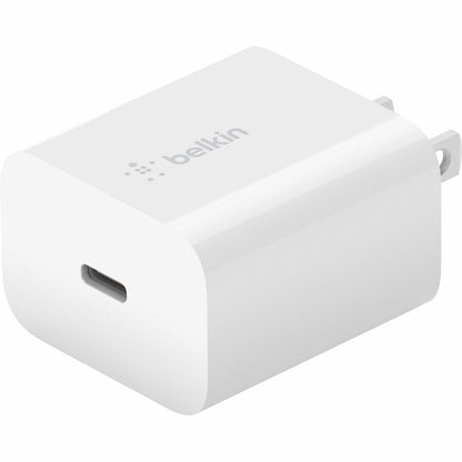 Chargeur mural USB-C portable Belkin 20 W - 1 x USB-C (20 W) - Charge rapide - Adaptateur secteur - Blanc BBC005-WH