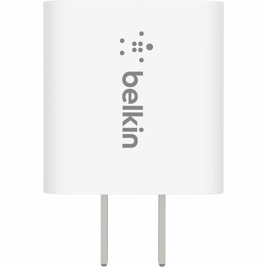 Chargeur mural USB-C portable Belkin 20 W - 1 x USB-C (20 W) - Charge rapide - Adaptateur secteur - Blanc BBC005-WH