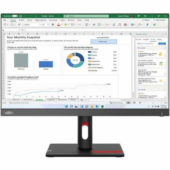 Lenovo ThinkVision S22i-30 22" Class Full HD LED Monitor - 16:9 63FCKATBUS