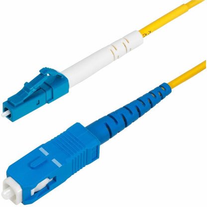 Câble à fibre optique monomode simplex LC vers SC (UPC) OS2 de 15 m (49,2 pi), 9/125, 40G/100G, faible perte d'insertion, cordon de raccordement LSZH SPSMLCSC-OS2-15M