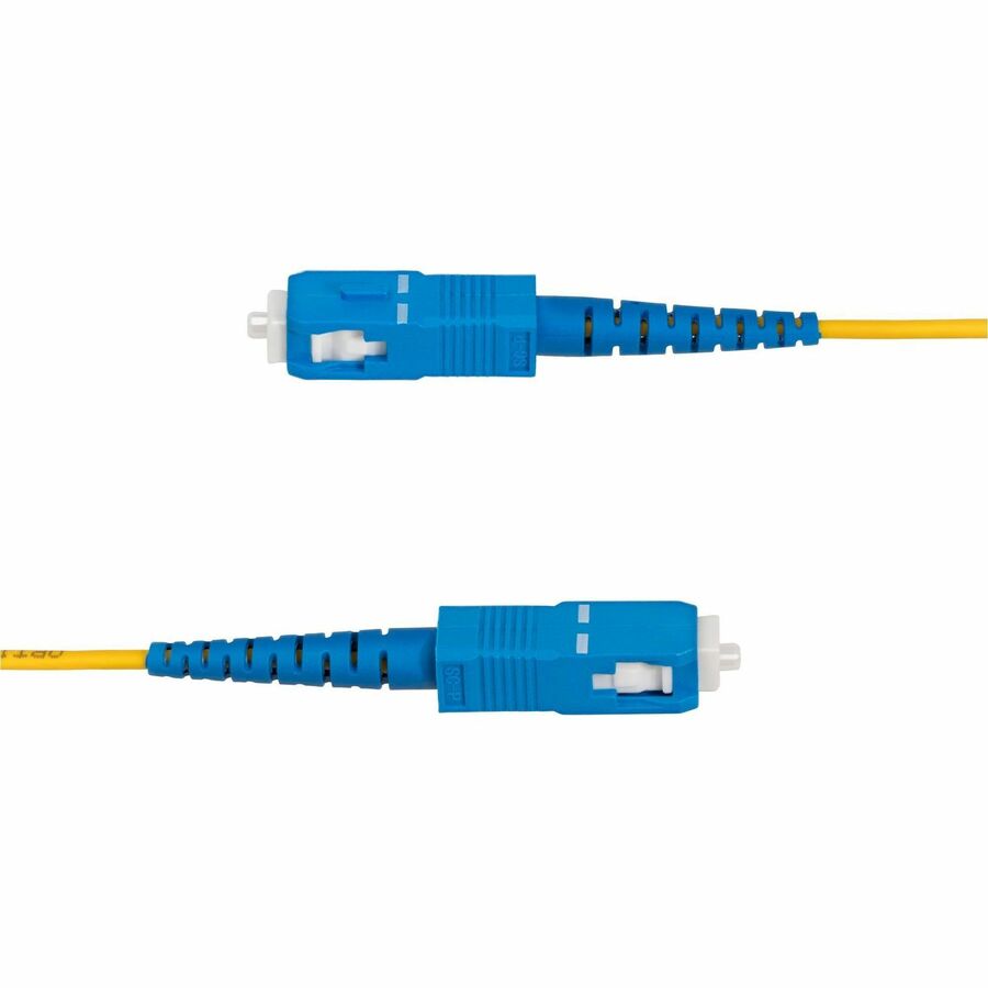 Câble à fibre optique monomode simplex LC vers SC (UPC) OS2 de 15 m (49,2 pi), 9/125, 40G/100G, faible perte d'insertion, cordon de raccordement LSZH SPSMLCSC-OS2-15M