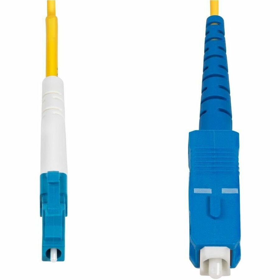 Câble à fibre optique monomode simplex LC vers SC (UPC) OS2 de 15 m (49,2 pi), 9/125, 40G/100G, faible perte d'insertion, cordon de raccordement LSZH SPSMLCSC-OS2-15M