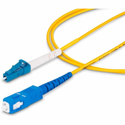 Câble à fibre optique monomode simplex LC vers SC (UPC) OS2 de 15 m (49,2 pi), 9/125, 40G/100G, faible perte d'insertion, cordon de raccordement LSZH SPSMLCSC-OS2-15M