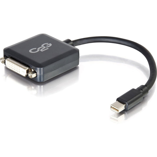 Adaptateur convertisseur Mini DisplayPort mâle vers DVI-D femelle à liaison unique C2G 8 pouces - Noir 54311