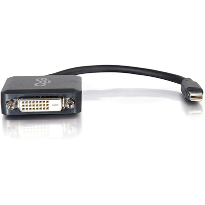 Adaptateur convertisseur Mini DisplayPort mâle vers DVI-D femelle à liaison unique C2G 8 pouces - Noir 54311