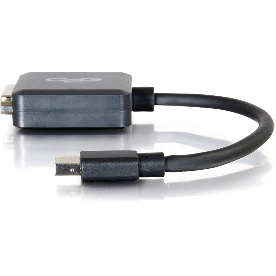 Adaptateur convertisseur Mini DisplayPort mâle vers DVI-D femelle à liaison unique C2G 8 pouces - Noir 54311