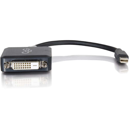 Adaptateur convertisseur Mini DisplayPort mâle vers DVI-D femelle à liaison unique C2G 8 pouces - Noir 54311