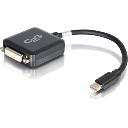 Adaptateur convertisseur Mini DisplayPort mâle vers DVI-D femelle à liaison unique C2G 8 pouces - Noir 54311