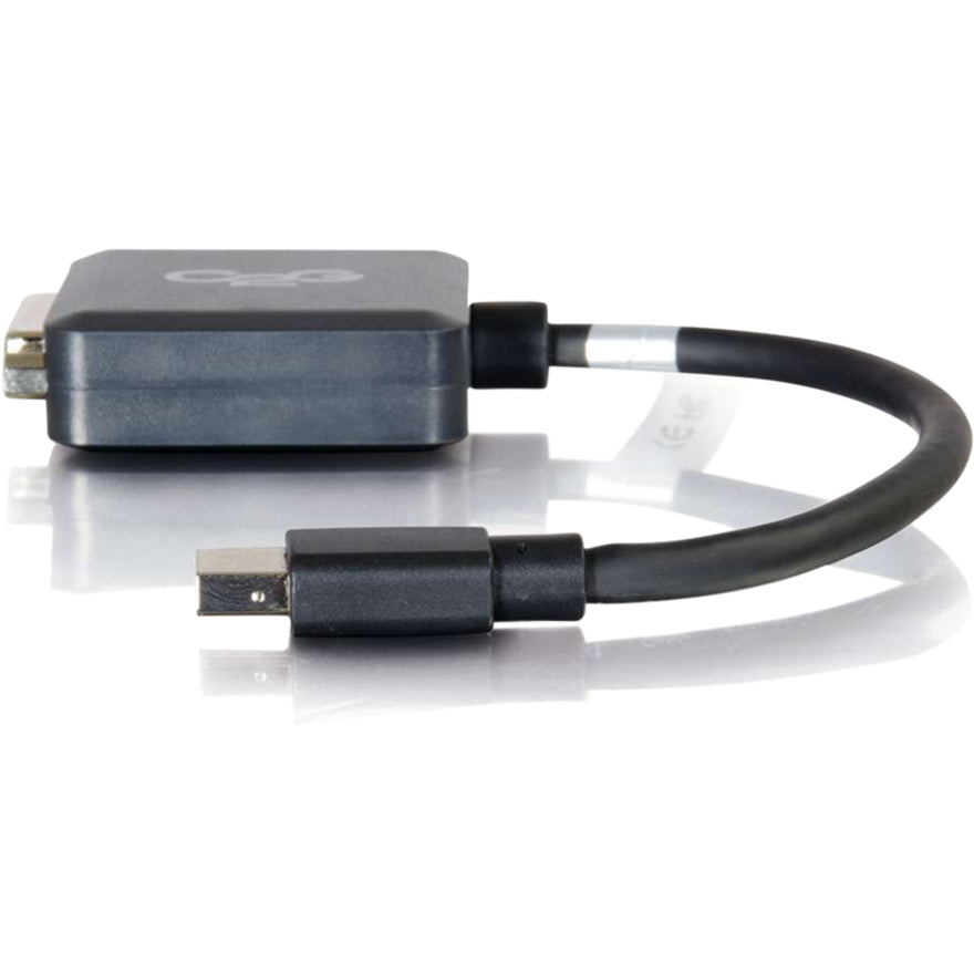 Adaptateur convertisseur Mini DisplayPort mâle vers DVI-D femelle à liaison unique C2G 8 pouces - Noir 54311