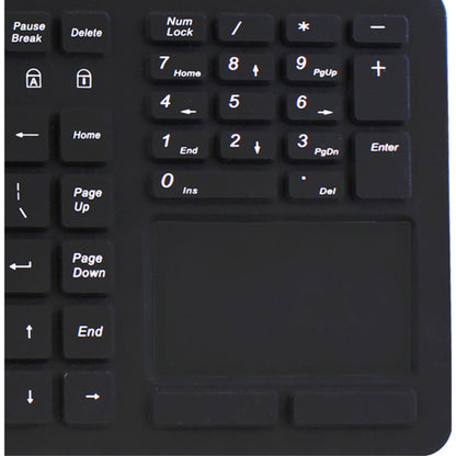 Adesso Antimicrobial Waterproof Touchpad Keyboard AKB-270UB