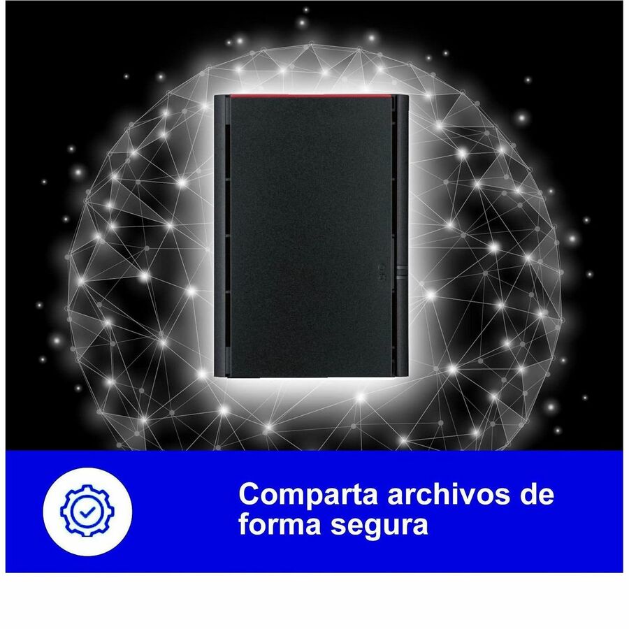 Stockage NAS domestique à 2 baies BUFFALO LinkStation 220 8 To avec disques durs inclus LS220D0802
