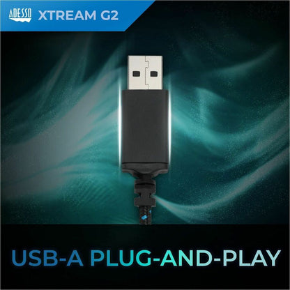 Casque de jeu USB stéréo Adesso avec microphone XTREAM G2