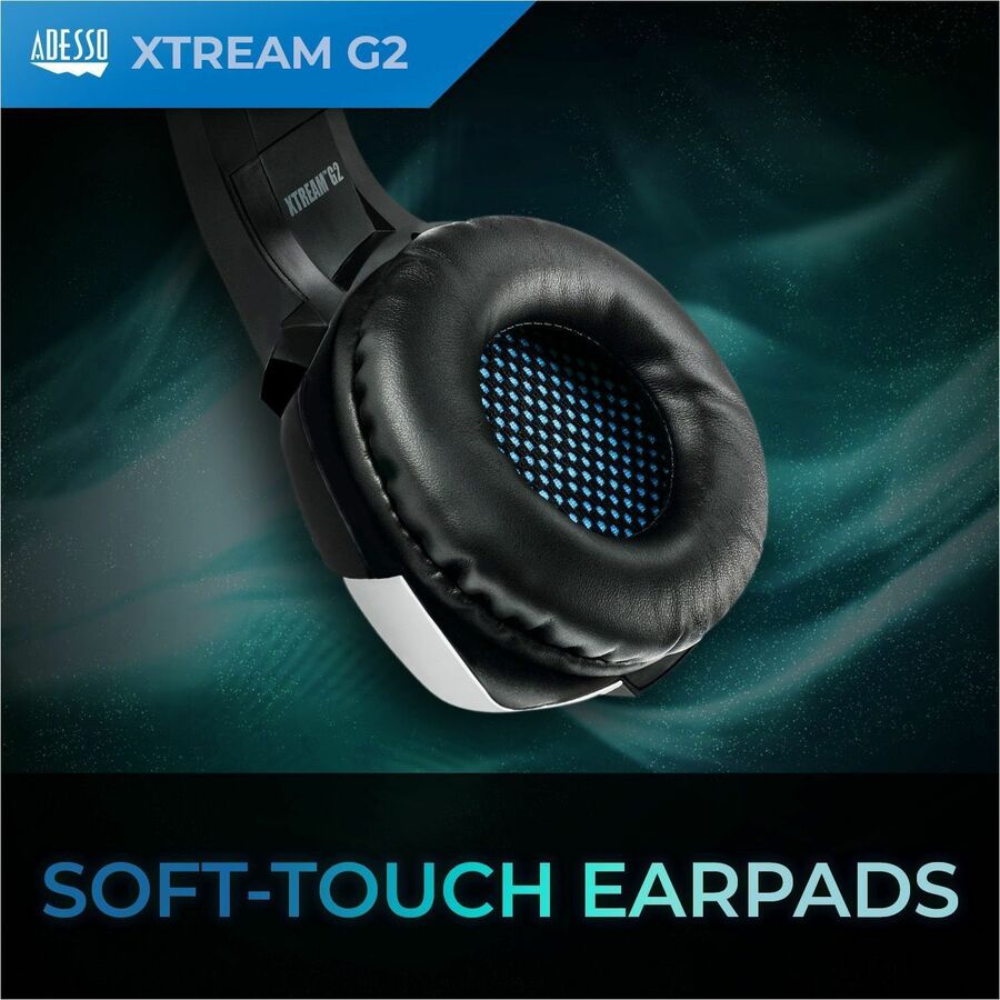 Casque de jeu USB stéréo Adesso avec microphone XTREAM G2