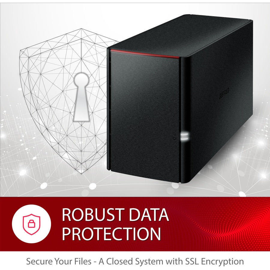 Stockage NAS BUFFALO LinkStation SoHo 220 pour bureau à domicile 8 To Disques durs cloud personnels inclus LS220D0802B