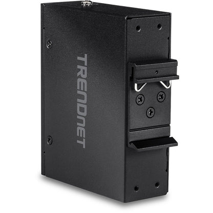 TRENDnet Extendeur PoE+ Gigabit industriel, TI-E100, PoE à port unique, Power Over Ethernet, prend en charge PoE (15,4 W) et PoE+ (30 W), s'étend sur 100 m, met en cascade 2 unités pour une distance jusqu'à 300 m (984 pi), IP30 TI-E100