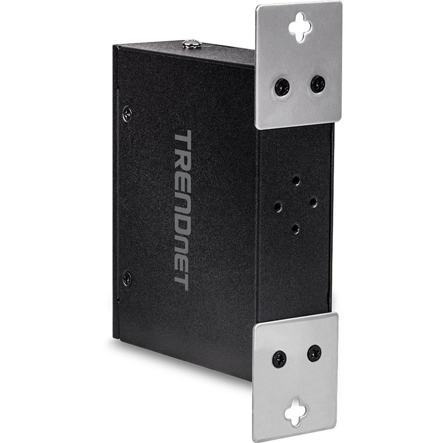 TRENDnet Extendeur PoE+ Gigabit industriel, TI-E100, PoE à port unique, Power Over Ethernet, prend en charge PoE (15,4 W) et PoE+ (30 W), s'étend sur 100 m, met en cascade 2 unités pour une distance jusqu'à 300 m (984 pi), IP30 TI-E100