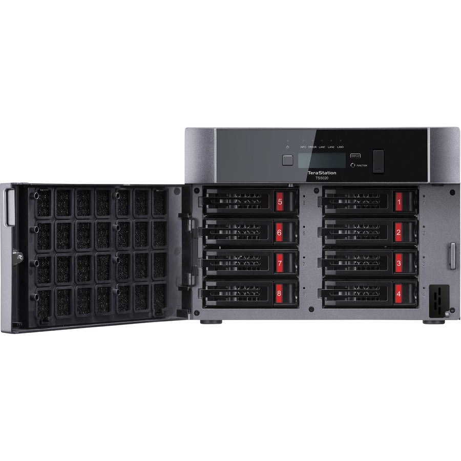 Stockage NAS de bureau professionnel BUFFALO TeraStation 5820 à 8 baies de 48 To (4 x 12 To) Disques durs inclus TS5820DN4804