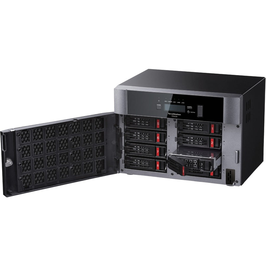 Stockage NAS de bureau professionnel BUFFALO TeraStation 5820 à 8 baies de 48 To (4 x 12 To) Disques durs inclus TS5820DN4804