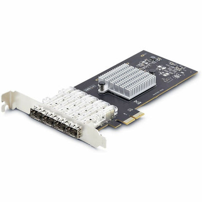 StarTech.com Carte réseau SFP GbE 4 ports, PCIe 2.0 x2 (compatible x4, x8, x16), Intel I350-AM4, cuivre/fibre optique, Gigabit Ethernet P041GI-NETWORK-CARD
