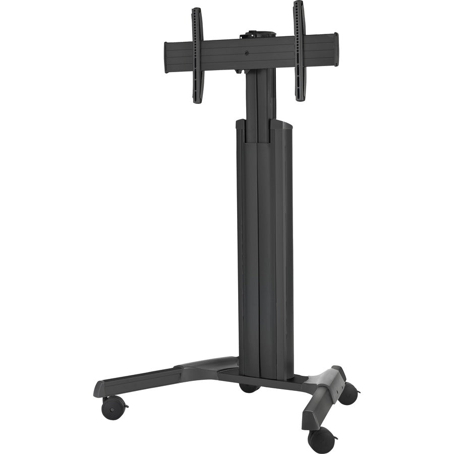 Chariot audiovisuel mobile Chief Fusion à hauteur réglable de grande taille - Pour écrans de 42 à 86 po - Noir LPAUB