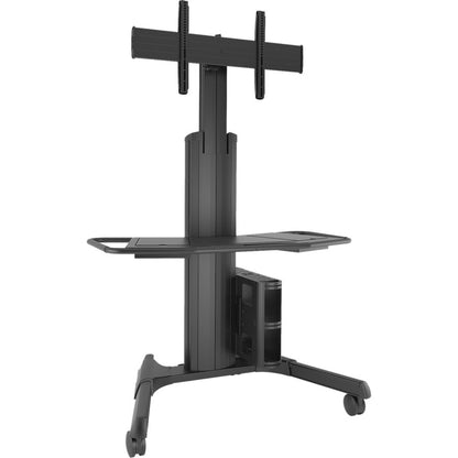 Chariot audiovisuel mobile Chief Fusion à hauteur réglable de grande taille - Pour écrans de 42 à 86 po - Noir LPAUB