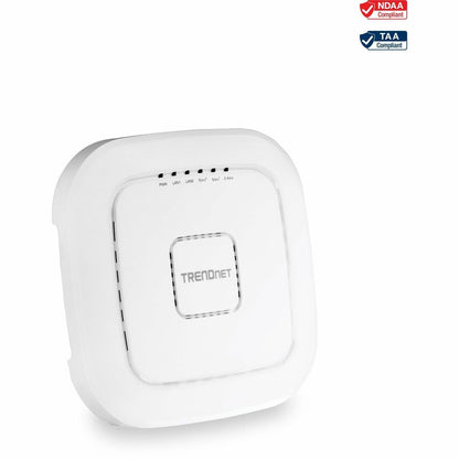 Point d'accès sans fil intérieur PoE+ tri-bande AC2200 TRENDnet, bandes WiFi AC 867 Mbps + WiFi N 400 Mbps, Wave 2 MUMIMO, pont client, WDS, AP, pont WDS, station WDS, modes répéteur, blanc, TEW-826DAP TEW-826DAP