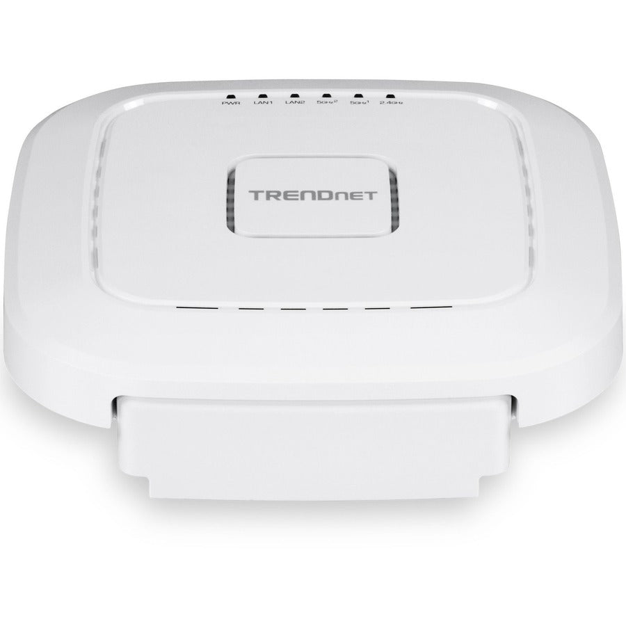 Point d'accès sans fil intérieur PoE+ tri-bande AC2200 TRENDnet, bandes WiFi AC 867 Mbps + WiFi N 400 Mbps, Wave 2 MUMIMO, pont client, WDS, AP, pont WDS, station WDS, modes répéteur, blanc, TEW-826DAP TEW-826DAP