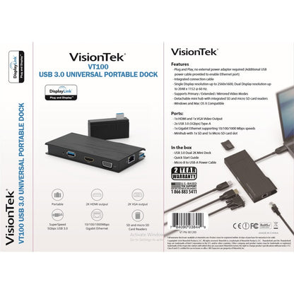VT100 Dual Display USB3.0 Dock 901200